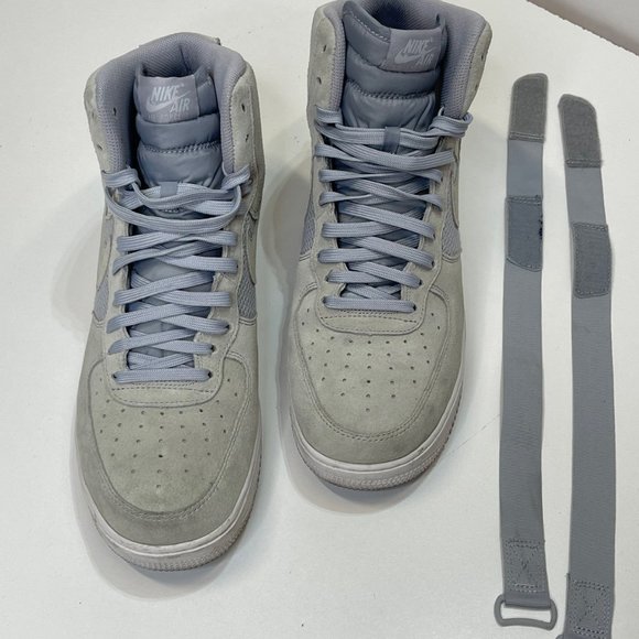 Nike Air Force 1 High 07 'pure platinum/wolf grey-white all suede (no box) - Picture 2 of 9